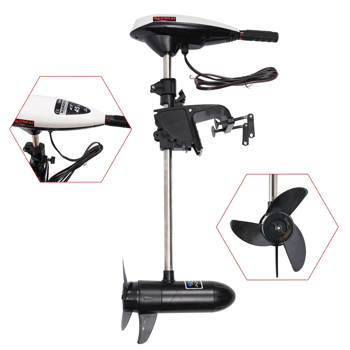 12V Electric Trolling Motor Outboard Motor Engine Fishing Boat Kayak Engine
