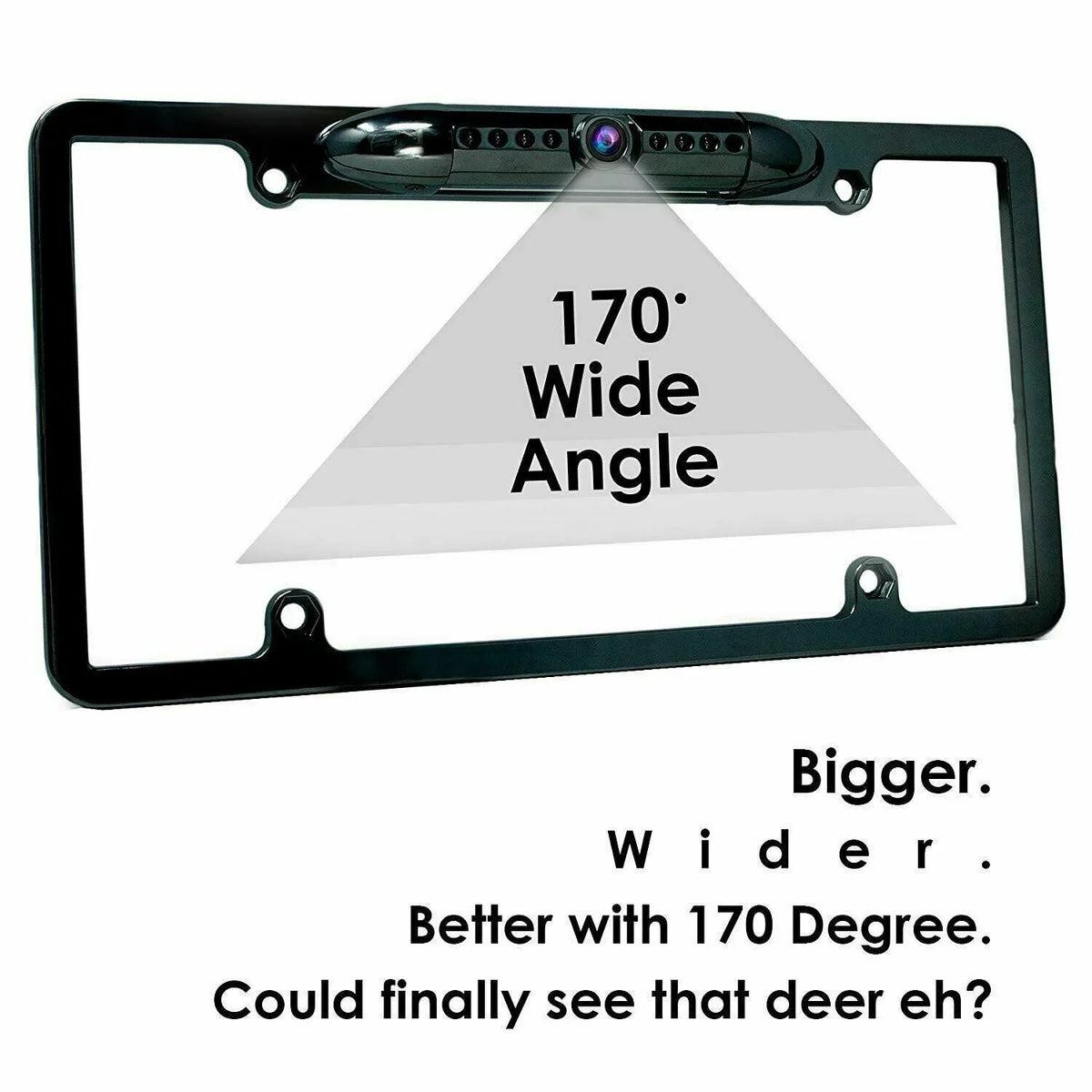 12x Wide Angle Rear View Backup Waterproof Night Vision HD License Plate Camera Bundle