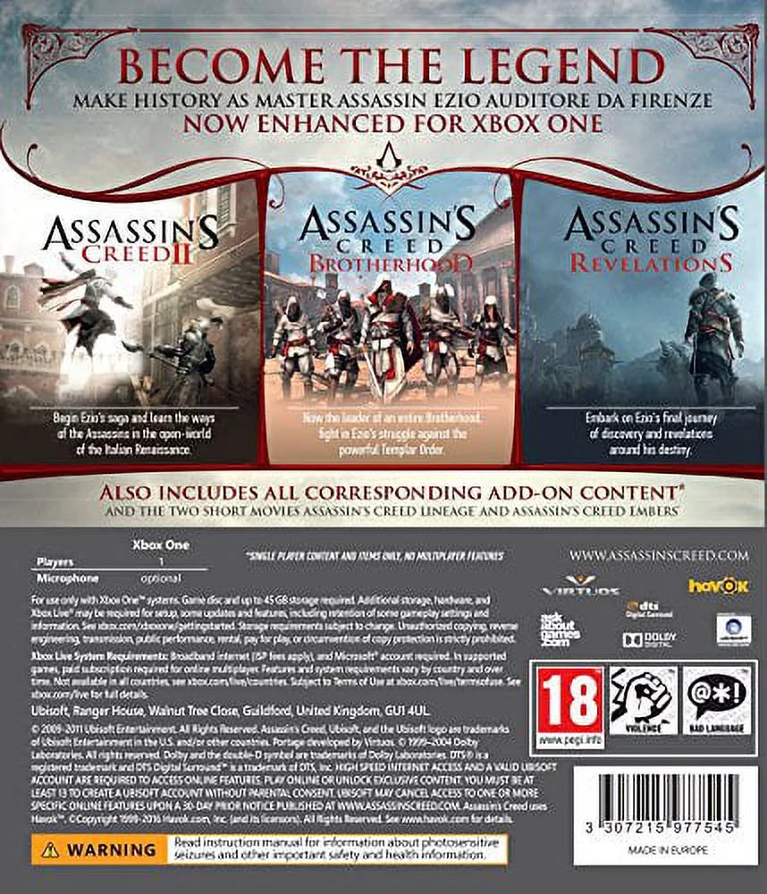 Assassins Creed The Ezio Collection (Xbox One)