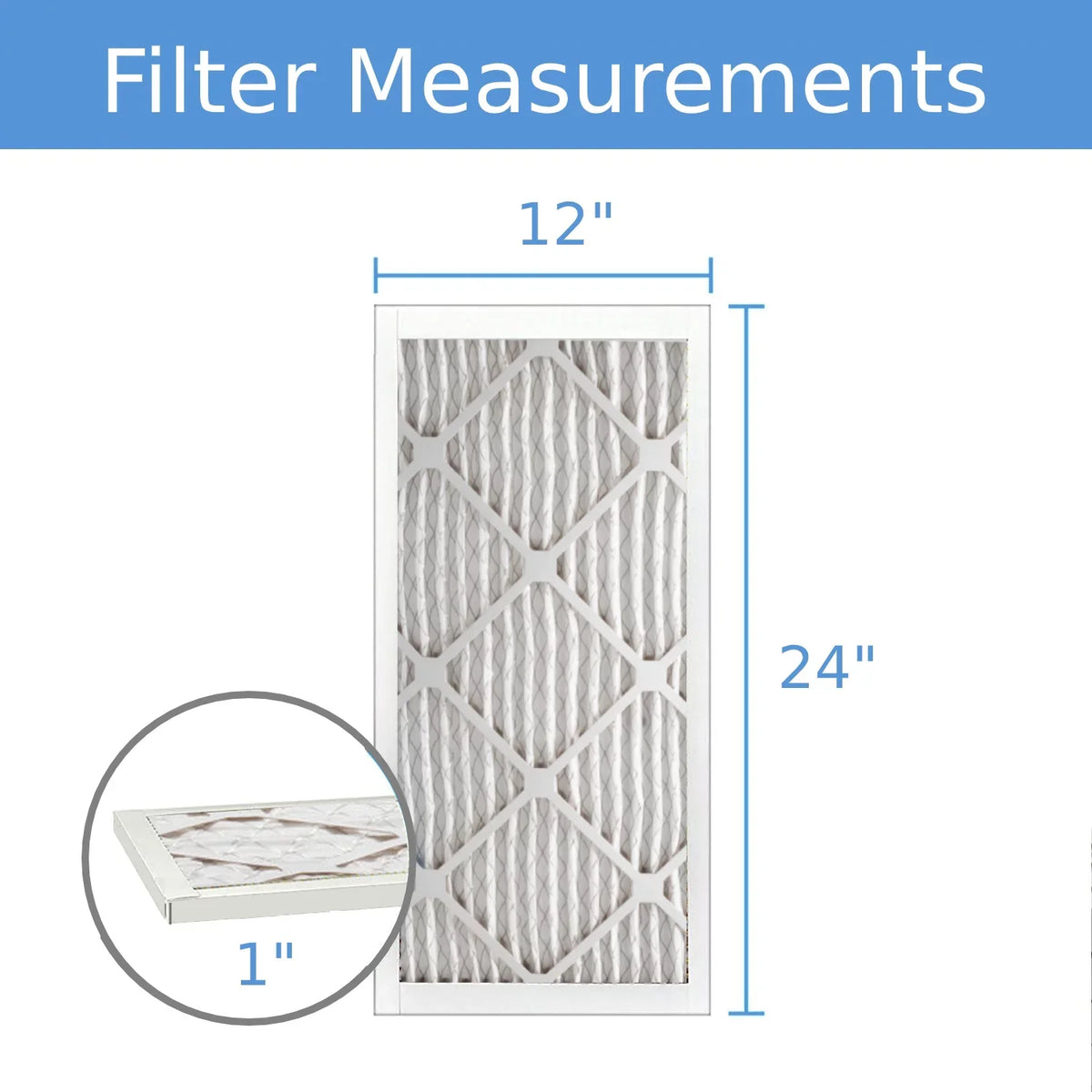 12x24x1 , Purolator Hi-E 40 Extended Sizeurface Pleated Air Filter, Mechanical MERV 8, (6 Pack)