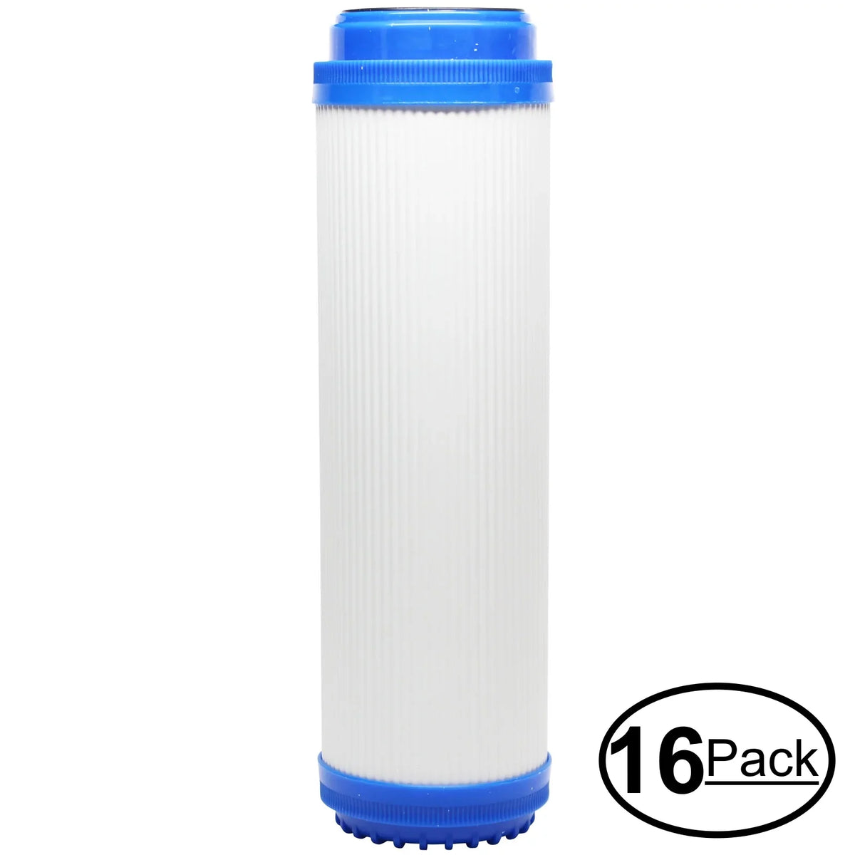 16-Pack Replacement for MaxWater 101077 Granular Activated Carbon Filter - Universal 10-inch Cartridge for MaxWater 6 stage re-mineralization 50 gpd reverse osmosis water - Denali Pure Brand